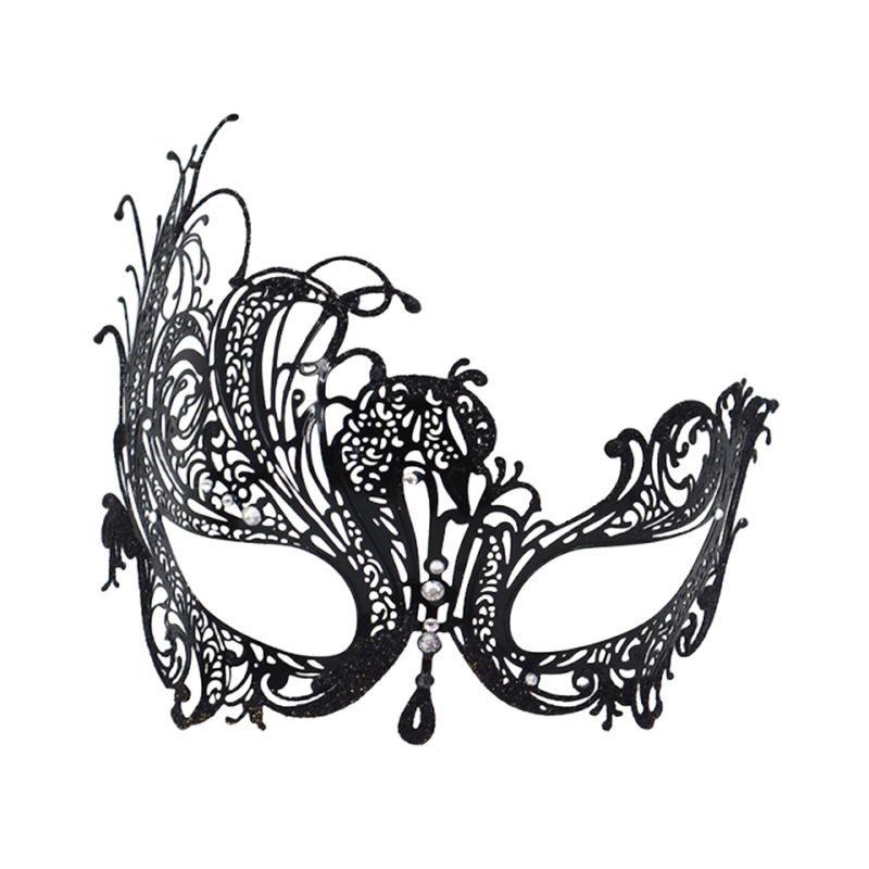 Carnaval Venecia espectáculo de baile de máscaras props hierro forjado máscaras de diamantes máscaras de metal medio cara roja