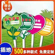 私家菜园农场幼儿学校种植区花草牌草坪文明养犬绿化警示班级代发