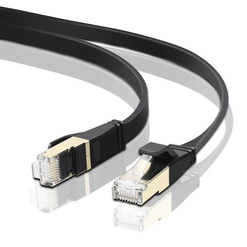 New product cross-border supply flat CAT8 eight-category double-shielded 40Gbps computer routing switch 10G network cable
