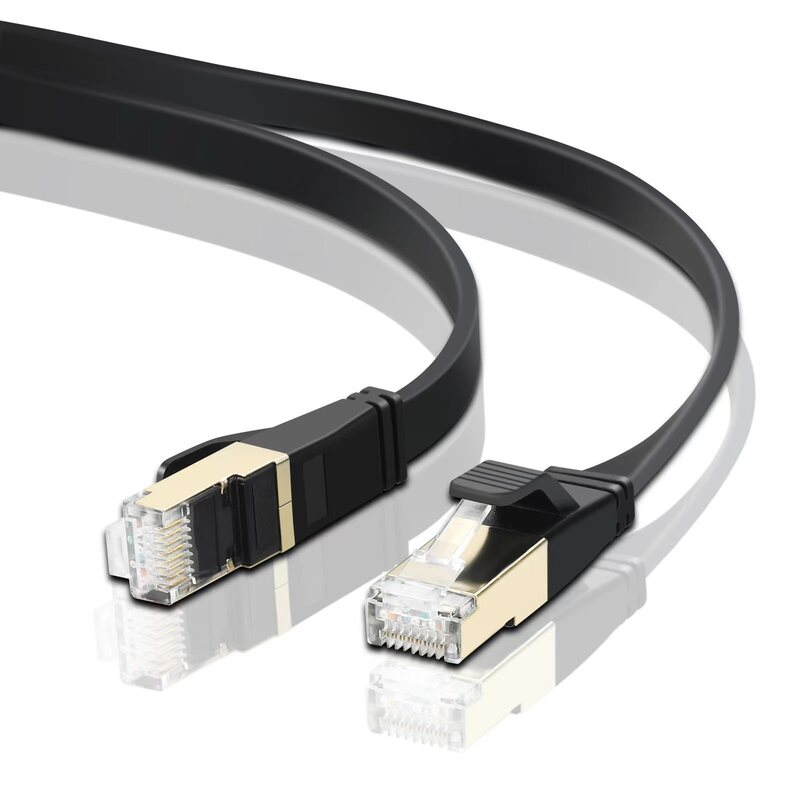 New Cross-Border Supply Flat Cat8 Category 8 Double Shielded 40Gbps Computer Routing Switch 10g Network Cable New Cross-Border Supply Flat Cat8 Category 8 Double Shielded 40Gbps Computer Routing Switch 10g Network Cable
