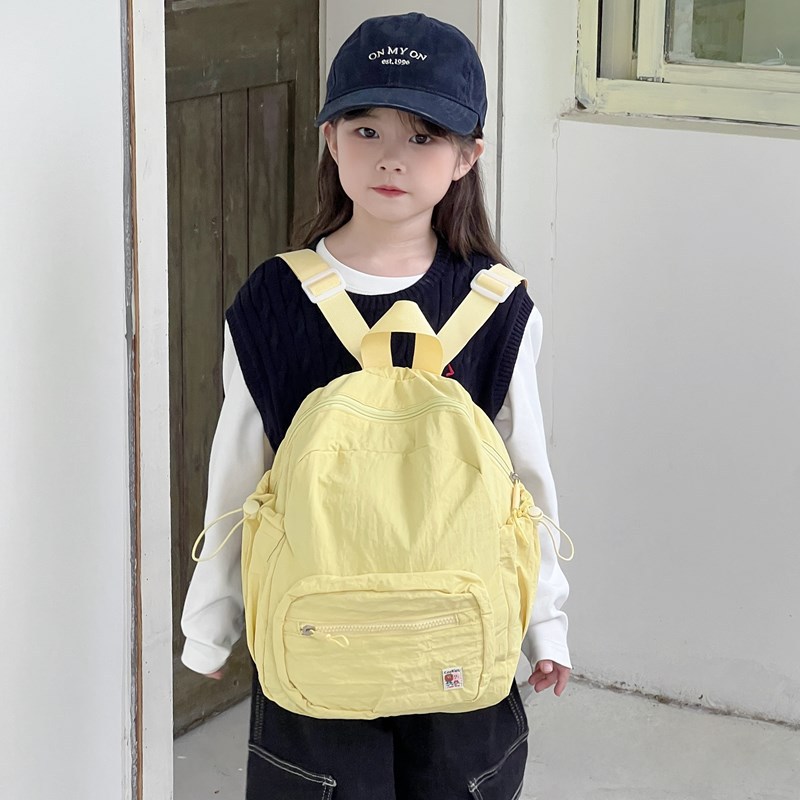 Mochila coreana de color macaron para niños y niñas, mochila de ocio, mochila de estudiantes ligera, mochila simple para niños de color sólido