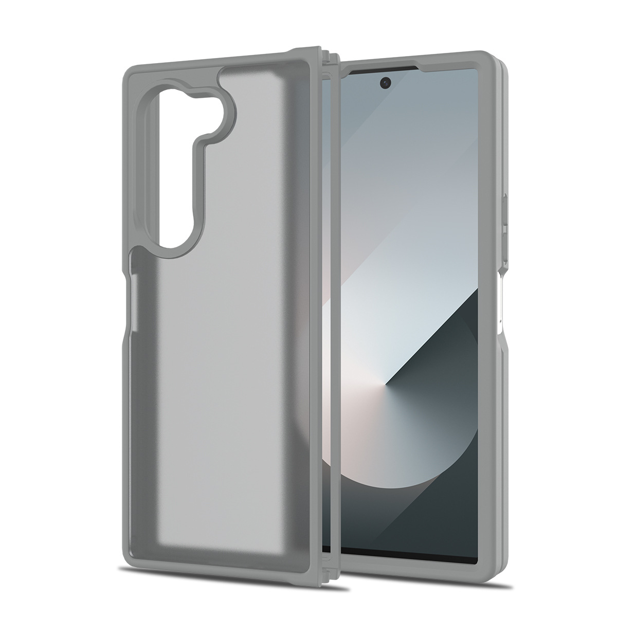 MOQ50 para Samsung Z Fold 6 Silver Shield Skin Touch Phone Case PC 2 en 1 Case TPU a prueba de caídas al por mayor