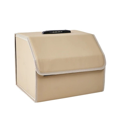 Car storage bag/box, hot-selling trunk foldable car - creamy-white-top-handle-medium
