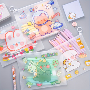 J 20469 Cartoon ring file pen bag ��ָͨ�h�ļ��P���羳��