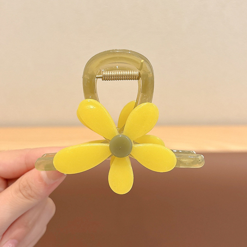 Clip de agarre de botón rojo de Encora para mujer nuevo clip de tiburón de pelo de disco de estilo de alta calidad en la parte posterior de la cabeza horquilla de temperamento