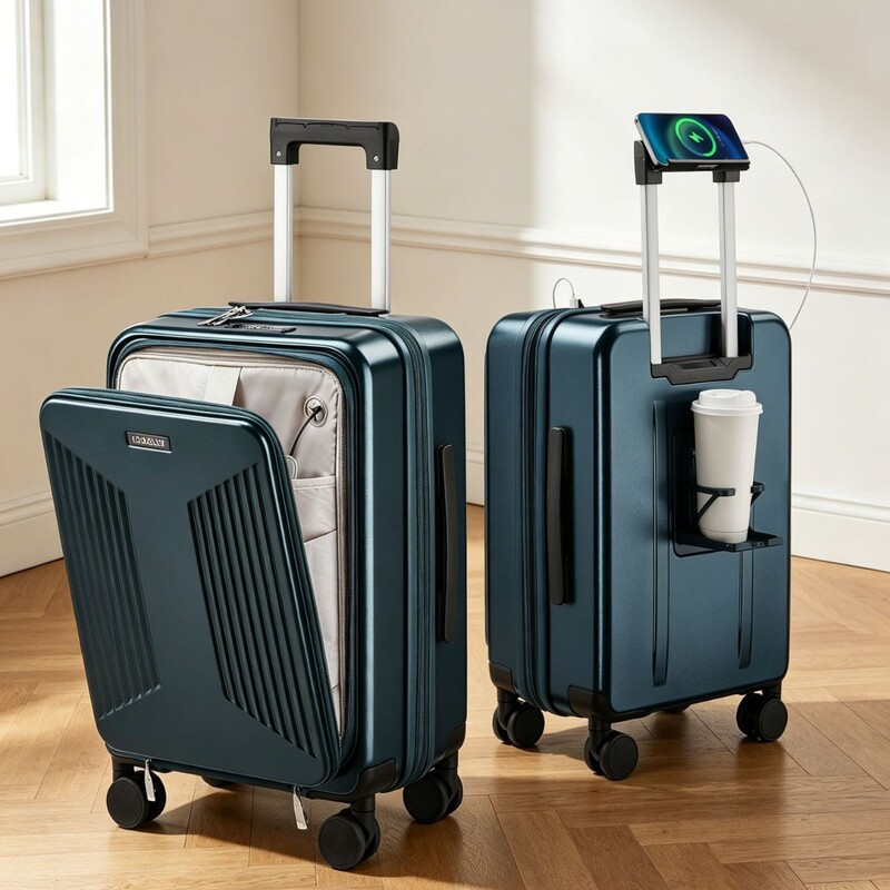 Front-Opening Computer Tablet Multifunctional Trolley Suitcase in Stock Model 20inch Large Capacity Travel Suitcase for Cross-Border Trade Front-Opening Computer Tablet Multifunctional Trolley Suitcase in Stock Model 20inch Large Capacity Travel Suitcase for Cross-Border Trade