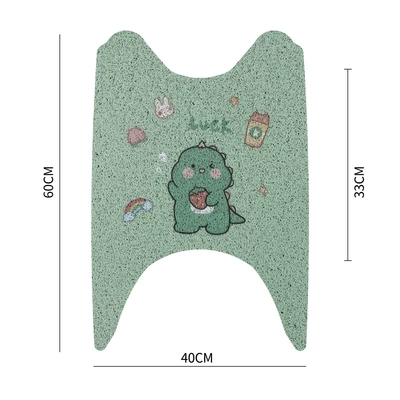 Cartoon Universal Electric Vehicle Pedal Mat Wire Ring Can Be Cut and Rubbed, Simple Electric Vehicle Waterproof Foot Mat (Avtomobil döşəmə paspasları) - milk-tea-need-to-be-cut-by-yourself-4060cm-custom-cut-short-electric-motorcycle