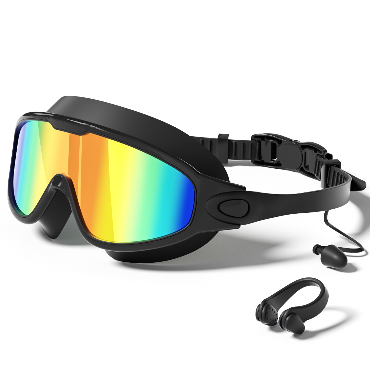 Gafas de Natación Galvanizadas de Marco Grande para Adultos de PC Antiempañante para Adultos