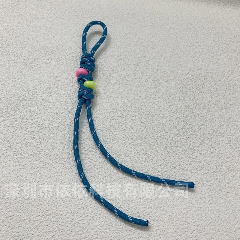 miu系彩色包包编绳挂件时尚车钥匙扣挂饰金刚结手工彩珠编织挂绳|undefined