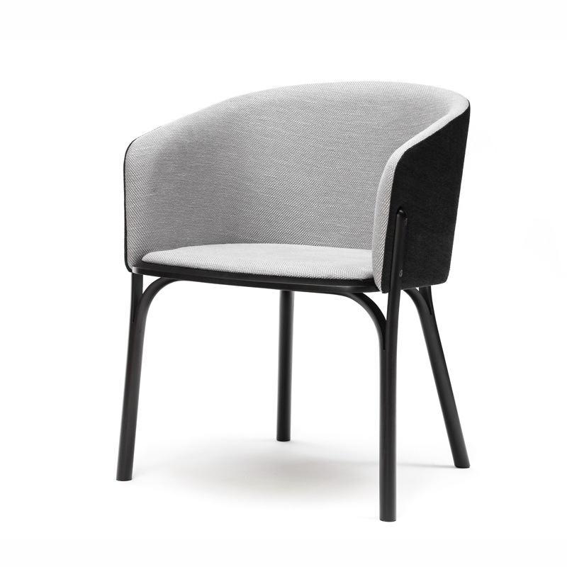 北欧简约设计师椅子网红款单人软包餐椅售楼处接待靠背围椅休闲椅|ms