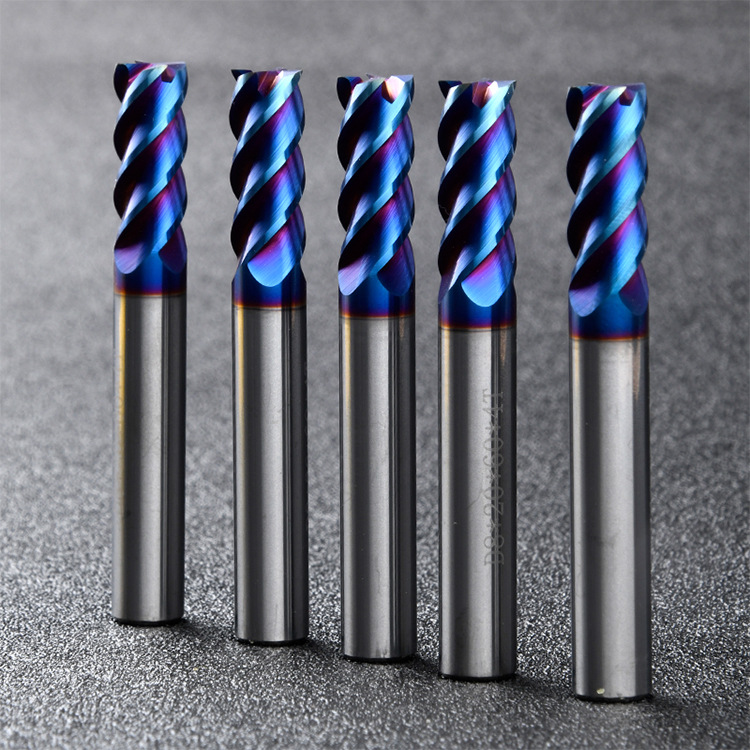 65度4刃钨钢铣刀硬质合金铣刀蓝色涂层铣刀CNC刀具非标可做