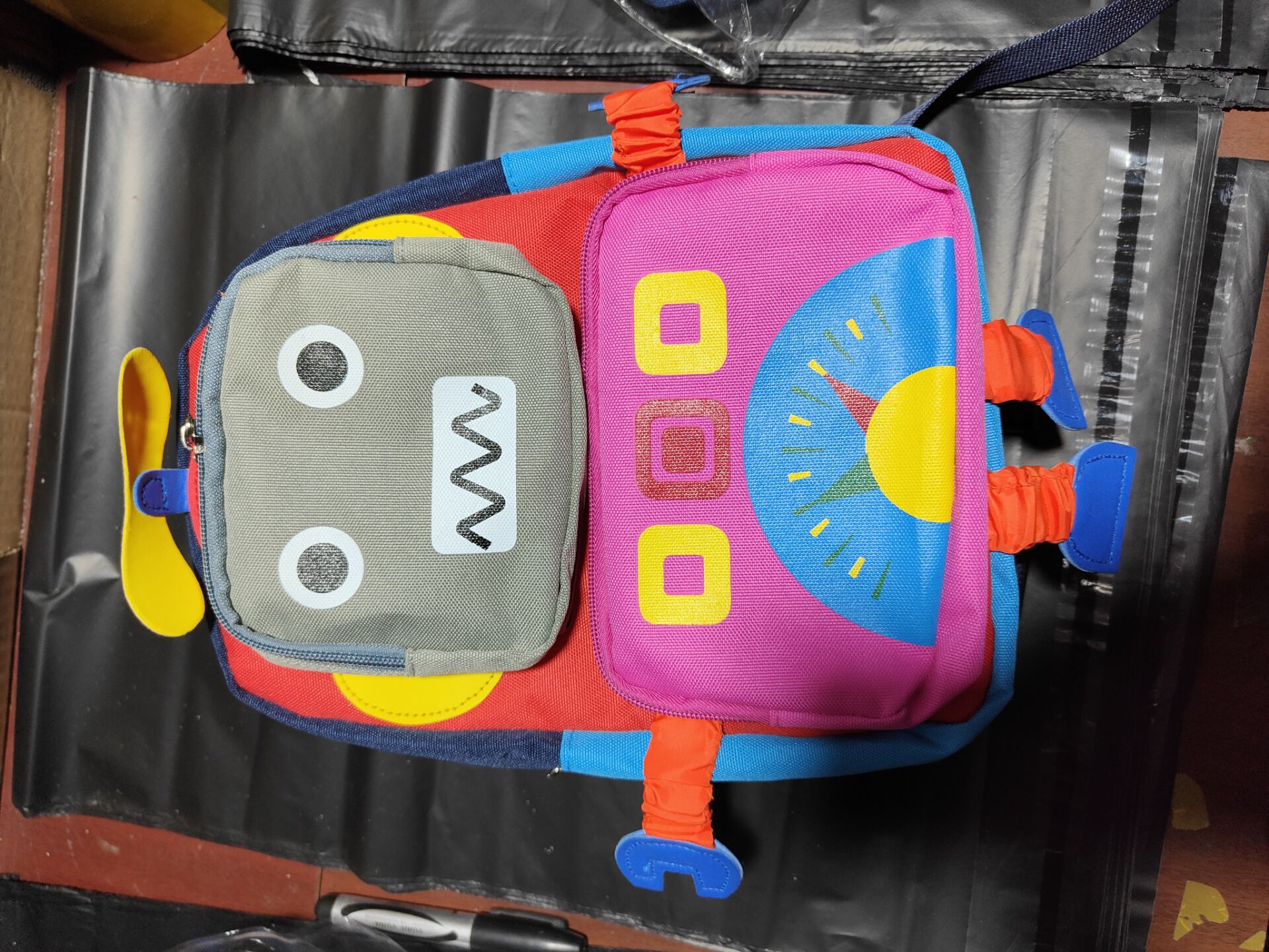 Cartoon Kindergarten School Bag 1-5 Years Old Travel Backpack Robot Bag