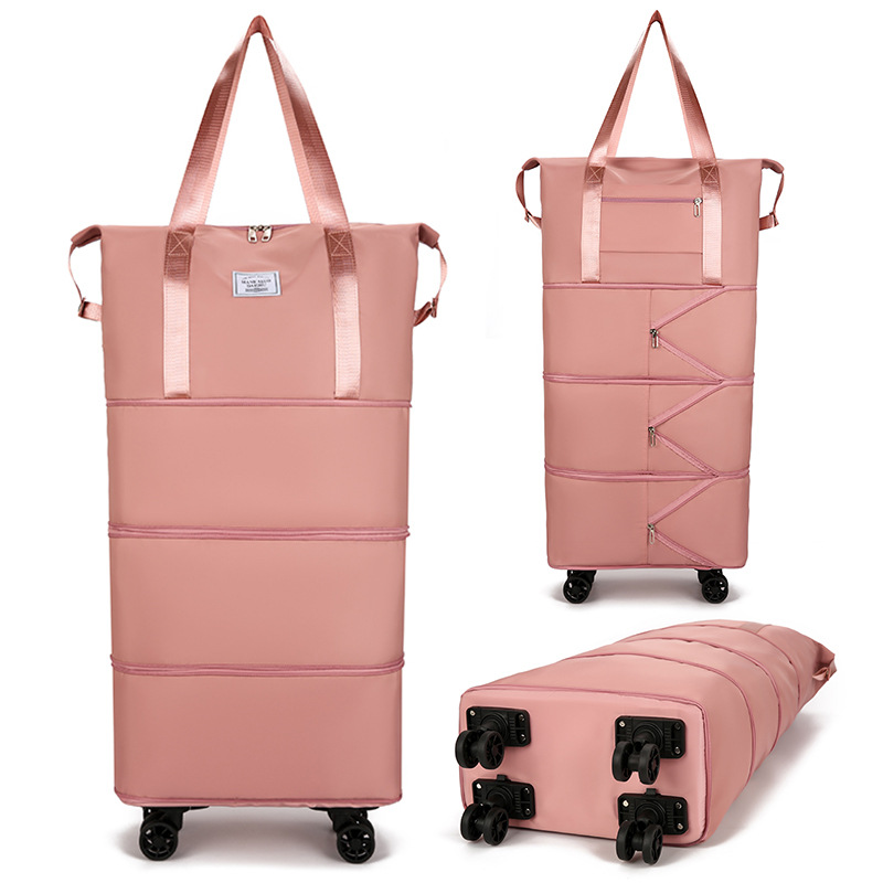 Bolsa de viaje de ropa de gran capacidad conveniente conjunto de equipaje de la carretilla bolsa de viaje de corta distancia bolsa de tela Oxford pendiente Bolsa De mujer