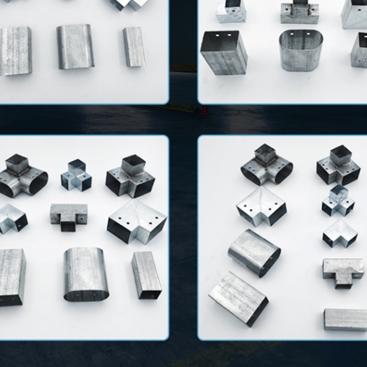 方管连接件免焊接卡扣固定配件接头直角两通三通铁管护栏大全镀锌