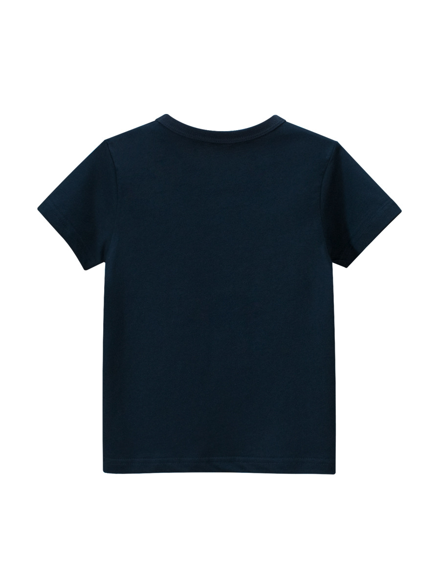 27kids ropa infantil estilo coreano productos nuevos de verano 2025 camiseta de manga corta para niños ropa de bebé niño negro estampada al por mayor