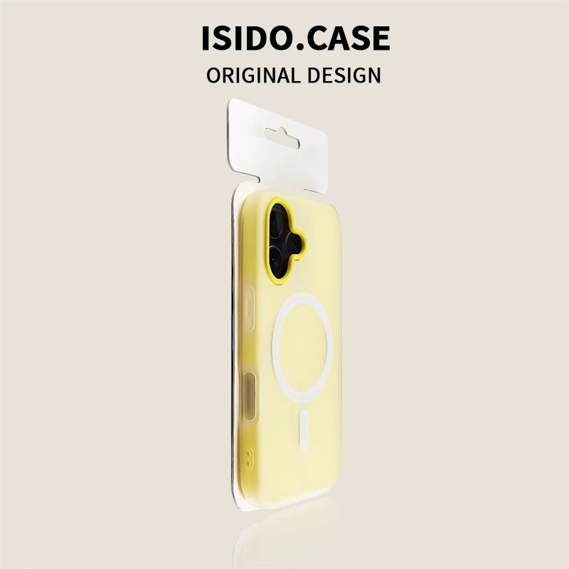 Piel exfoliante magnético IPhone16ProMax simple color sólido Apple 15pro funda para teléfono móvil adecuado para 12/13 suave