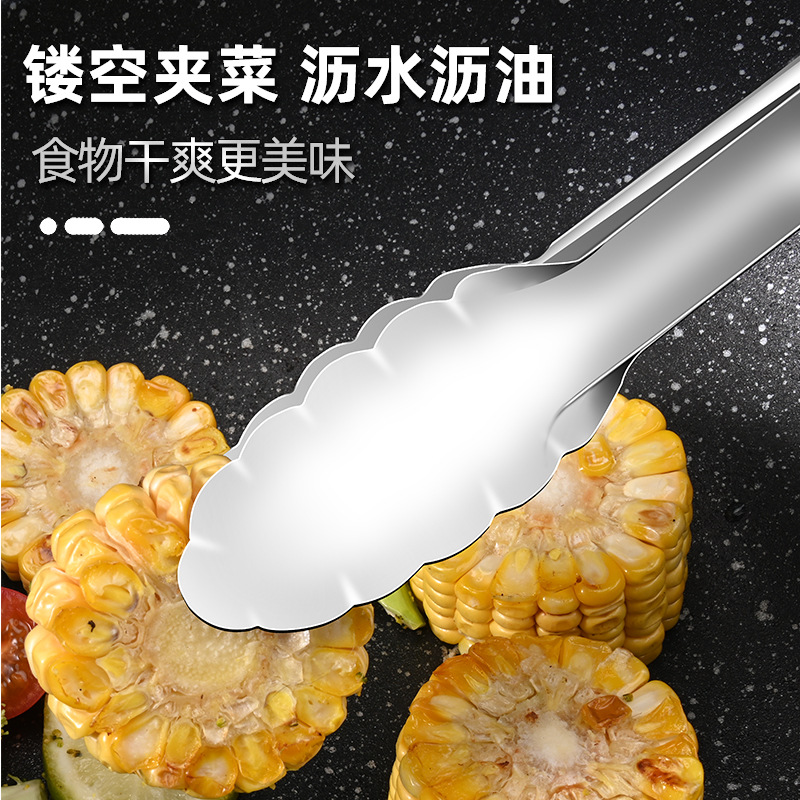 Acero inoxidable clip de alimentos filete frito asado clip de cocina clip de pan clip de verduras clip de hormigón herramientas de cocina