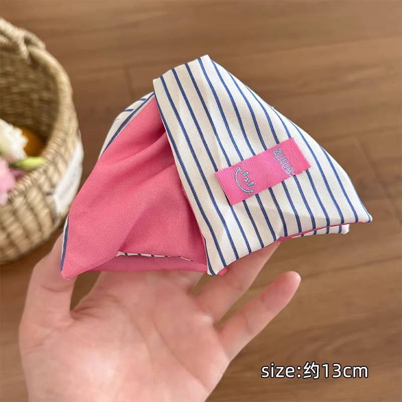 韩系布艺条纹撞色抓夹女高级感2025新款三角鲨鱼夹盘发夹子发饰夏|undefined