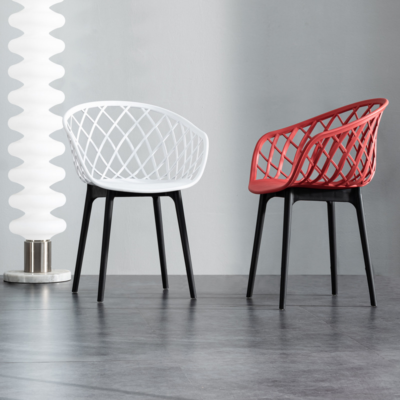 Silla de Ocio Nórdica Moderna, Popular en Instagram, Silla con Respaldo Cómodo para Reuniones, Silla de Comedor para el Hogar, Silla de Plástico para Hotel y Casa de Huéspedes, Diseño Simple.