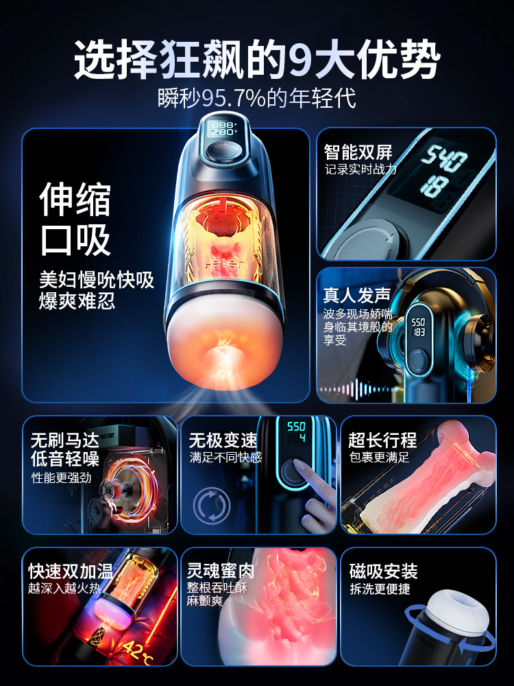 Automatic men's telescopic airplane for adults