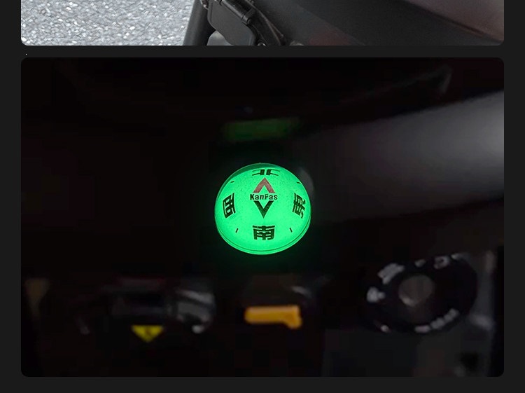 Suitable for KanPas outdoor travel and cycling, this high-precision night-time vehicle-mounted compass is designed for motorcycles and electric vehicles