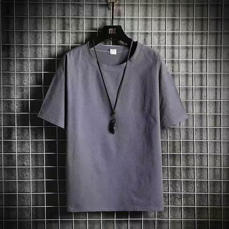 Youth Summer Short-sleeved T-shirt Men's Solid Color Trendy Men's Loose Casual Half-sleeved Base Shirt T-shirt Men's Multi-style Youth Summer Short-sleeved T-shirt Men's Solid Color Trendy Men's Loose Casual Half-sleeved Base Shirt T-shirt Men's Multi-style