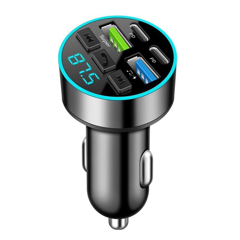 現物秒発クロスボーダー車載充電器デジタル表示超高速充電bluetooth MP3プレーヤーナビゲーションハンズフリー電話|undefined