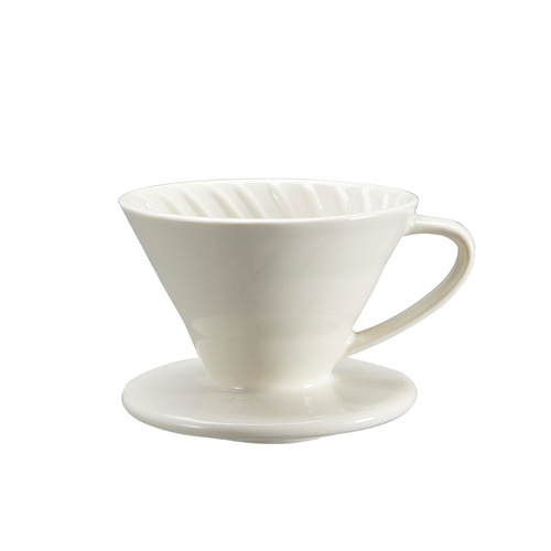 Ceramic hand-brewed coffee filter cup V60 conical fan-shaped drip coffee filter cup filter sharing pot set