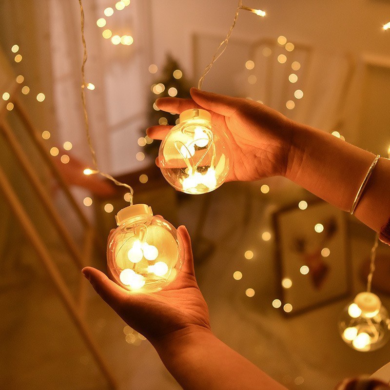 Bulk LED Fairy Lights Wish Ball Romantic Bedroom Room Decor Light Orb Mini Night Light Atmosphere Light String