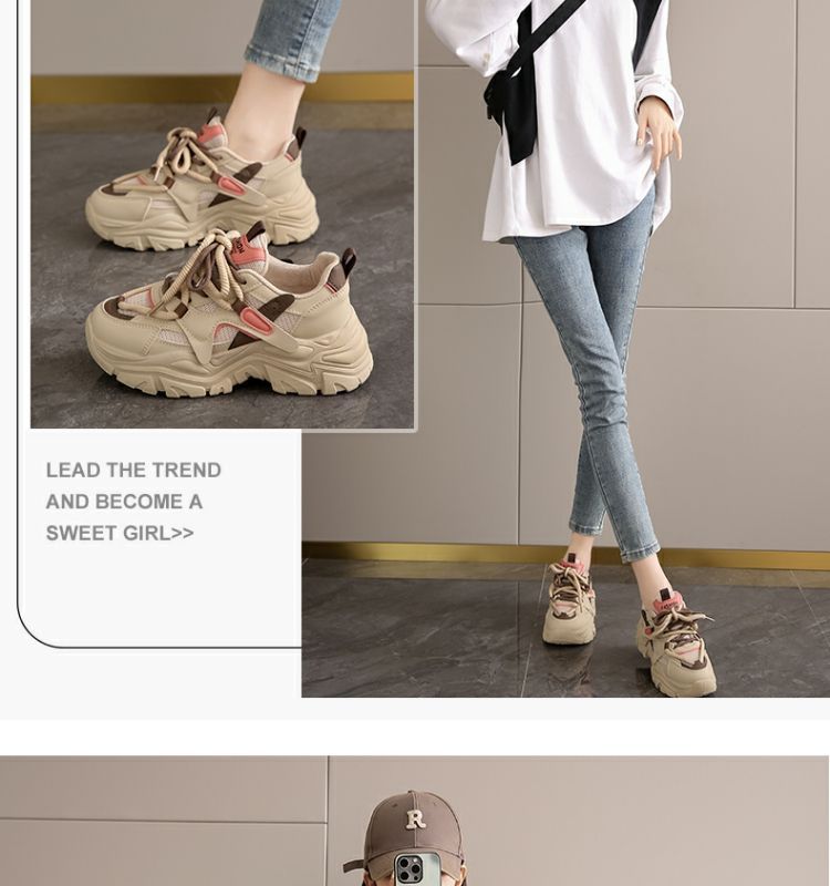 Chaussures de papa pour femmes, nouvelles chaussures à plateforme, chaussures de sport décontractées, chaussures d'étudiant polyvalentes, chaussures à semelles souples, chaussures de voyage antidérapantes_voghion.com