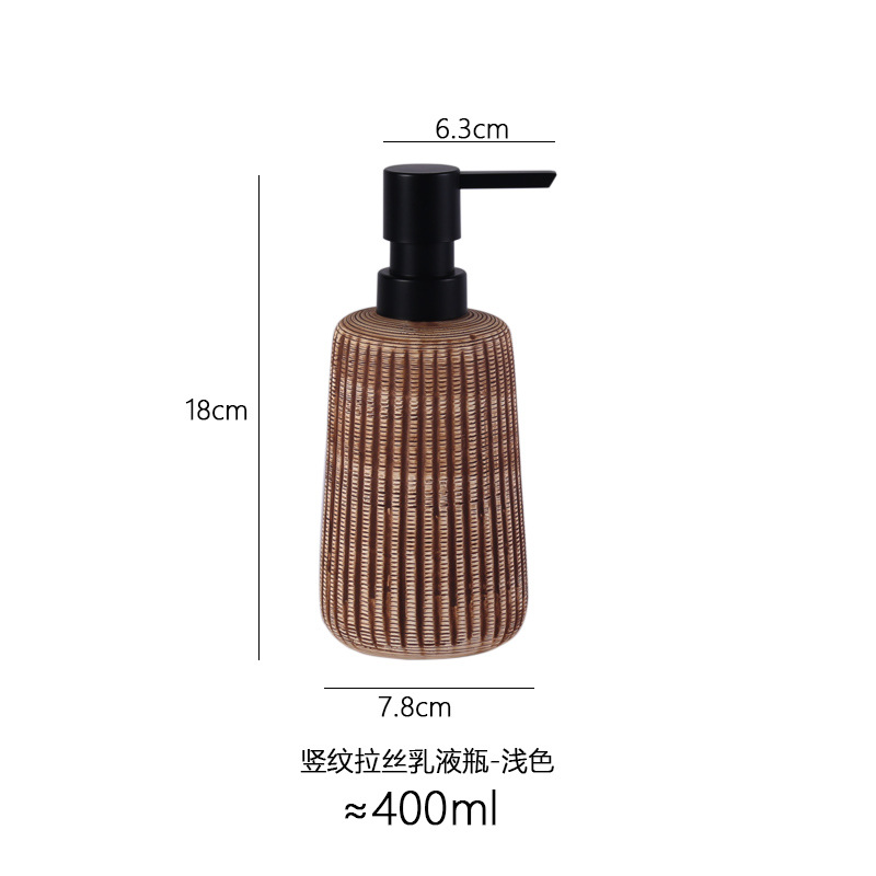 Botella de desinfectante de manos de cerámica, champú de alto valor, gel de ducha, botella subenvasada, botella vacía, hotel y casa de familia, creatividad japonesa