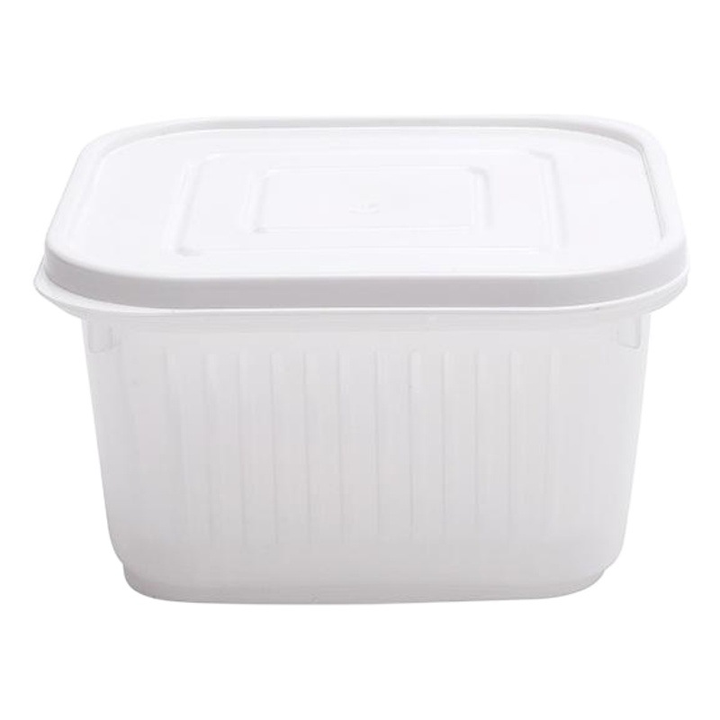 Cebolla rebanadas de jengibre ajo refrigerador crujiente caja de almacenamiento de frutas y verduras caja de almacenamiento de drenaje de la cocina con tapa