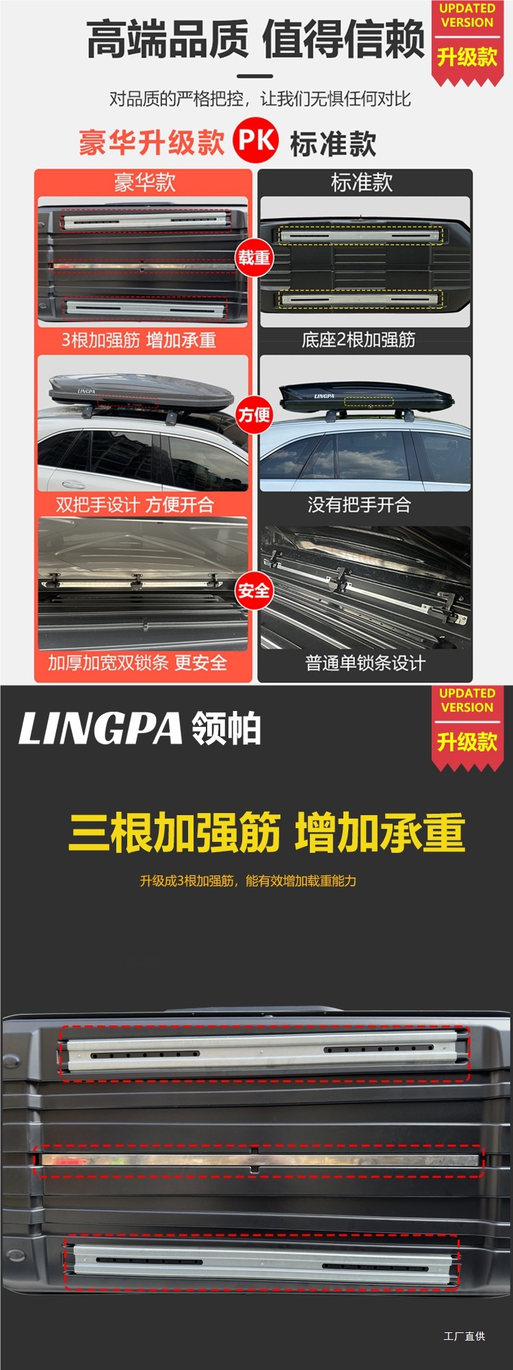 Byd Song Plus Yuan Tang Dmi Roof Box Suv Universal Car Roof Box Luggage Rack Lvping