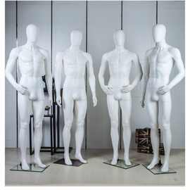 塑料模特白色人体模特男全身模特服装模特道具假人模特橱窗展示架