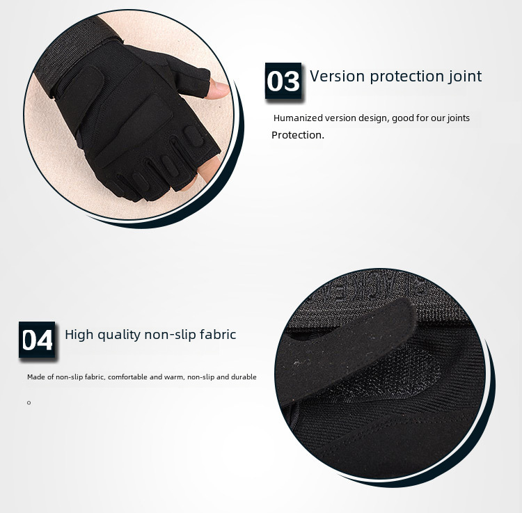 Tactical gloves Tactical half-finger full finger plus fleece gloves sports outdoor men's and women's cycling fitness gloves_maomaolike.com