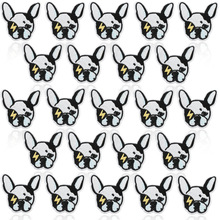 啸天新款斗牛犬宠物狗衣服补丁贴热销刺绣布贴熨烫电脑绣花章仔标