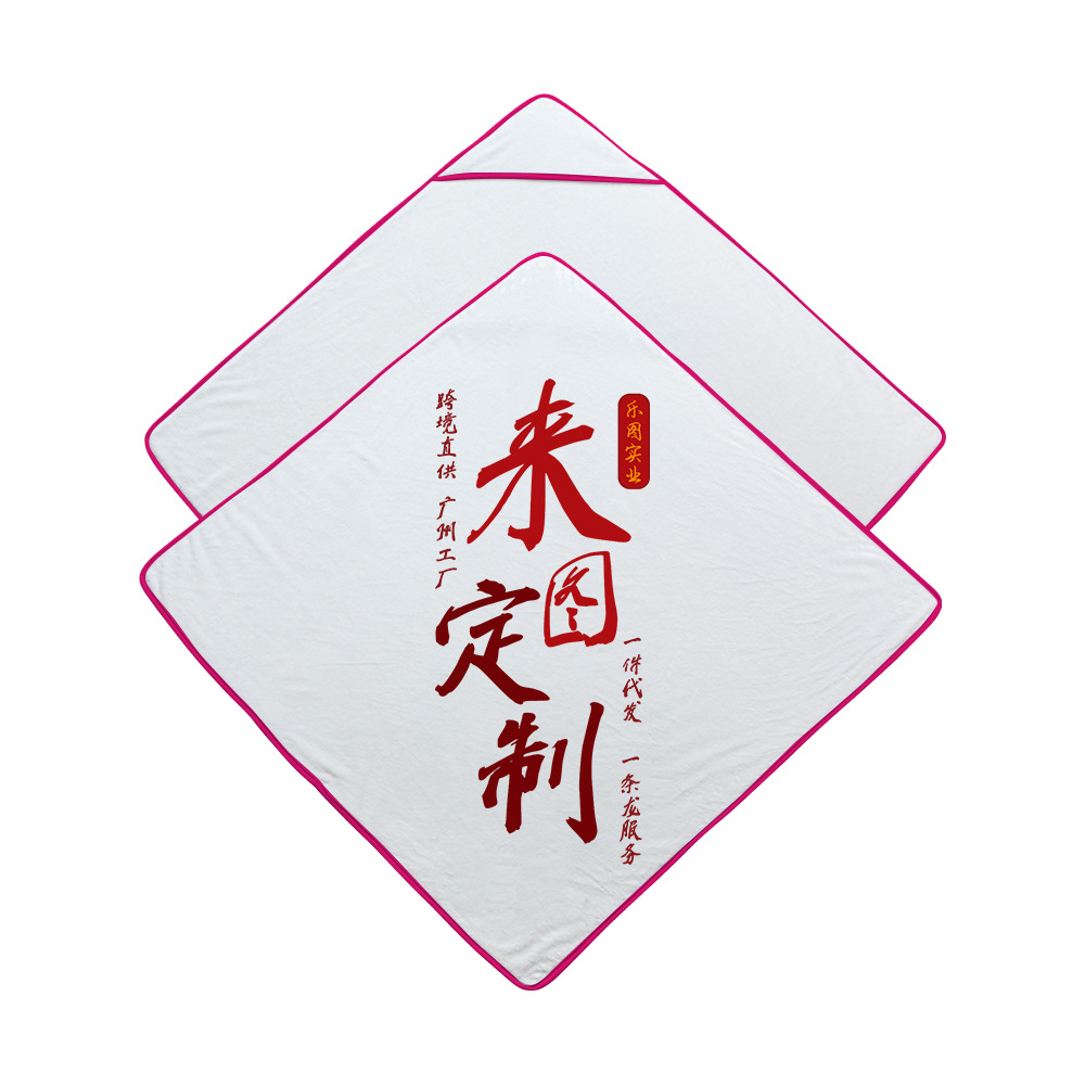 Manta de baño con capucha para niños xqds0019a, franela de 300g, bata de baño personalizable para adultos, manta de secado rápido y agradable al tacto.