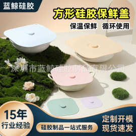 定制方形硅胶保鲜盖大尺寸五件套加厚食品密封盖子保温锁鲜碗盖