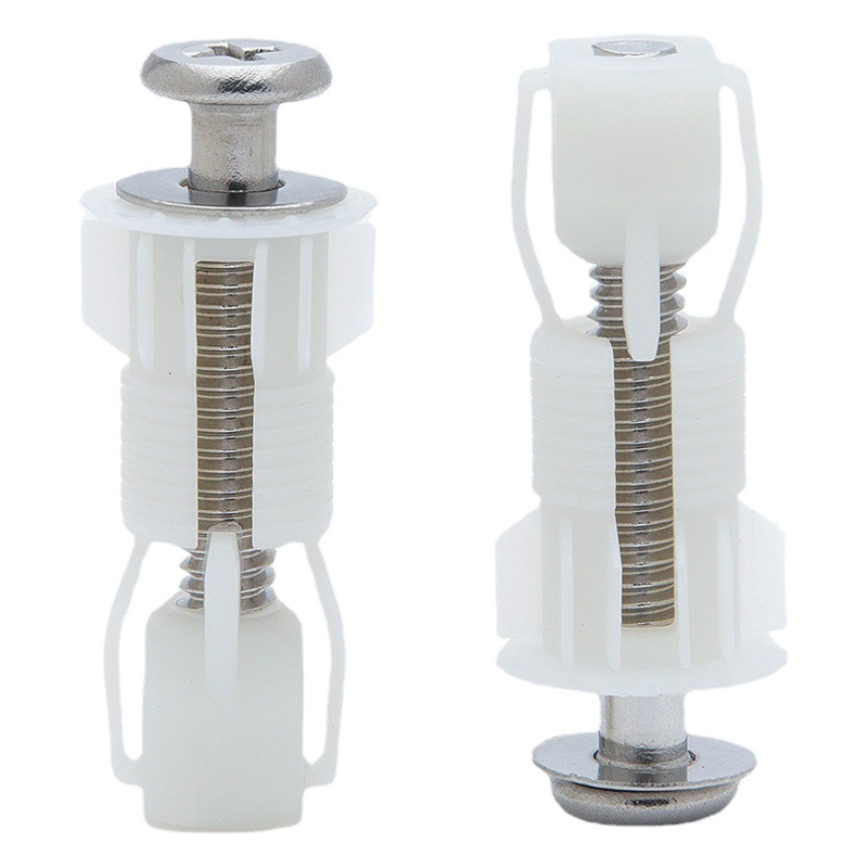 Cross-border Nylon Expansion Screw Toilet Cover Bolt Fitting Set Toilet Toilet Cover with Original Rice Material Expansion Plug