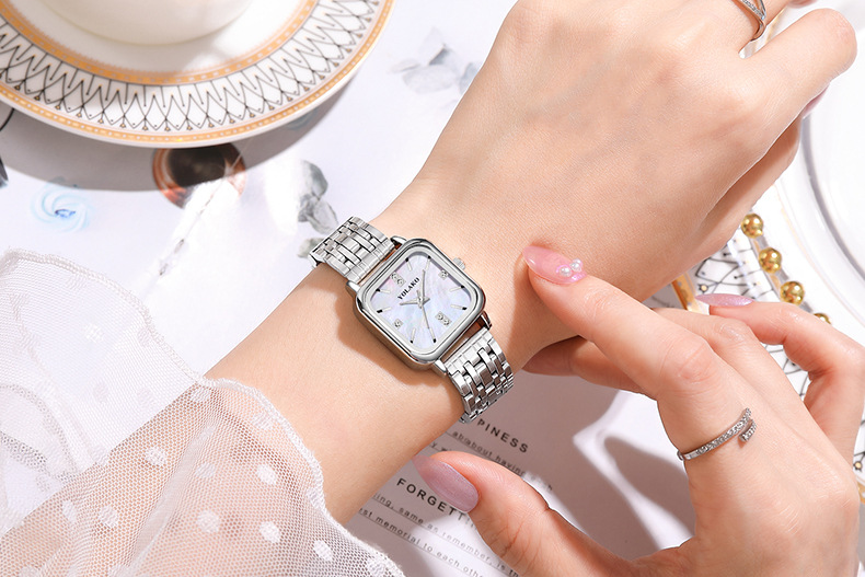 Round Dial Shape Holiday, Banquet Occasion Casual Solid Color Double Snap-fastener Quartz Women's Watches