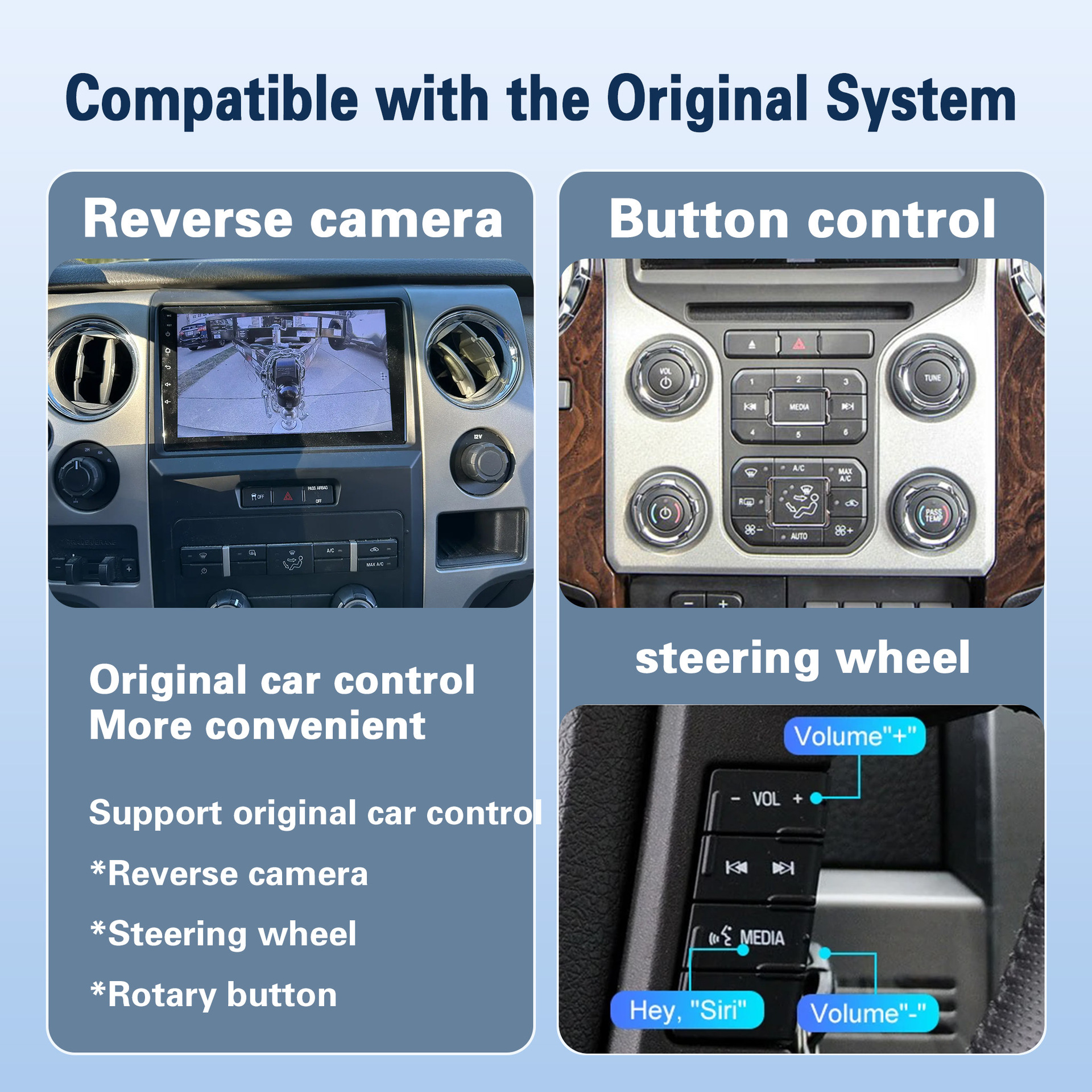 Wireless Carplay/HiCar/Android Auto compatible with Ford Sync2 system 8inch screen upgrade decoder