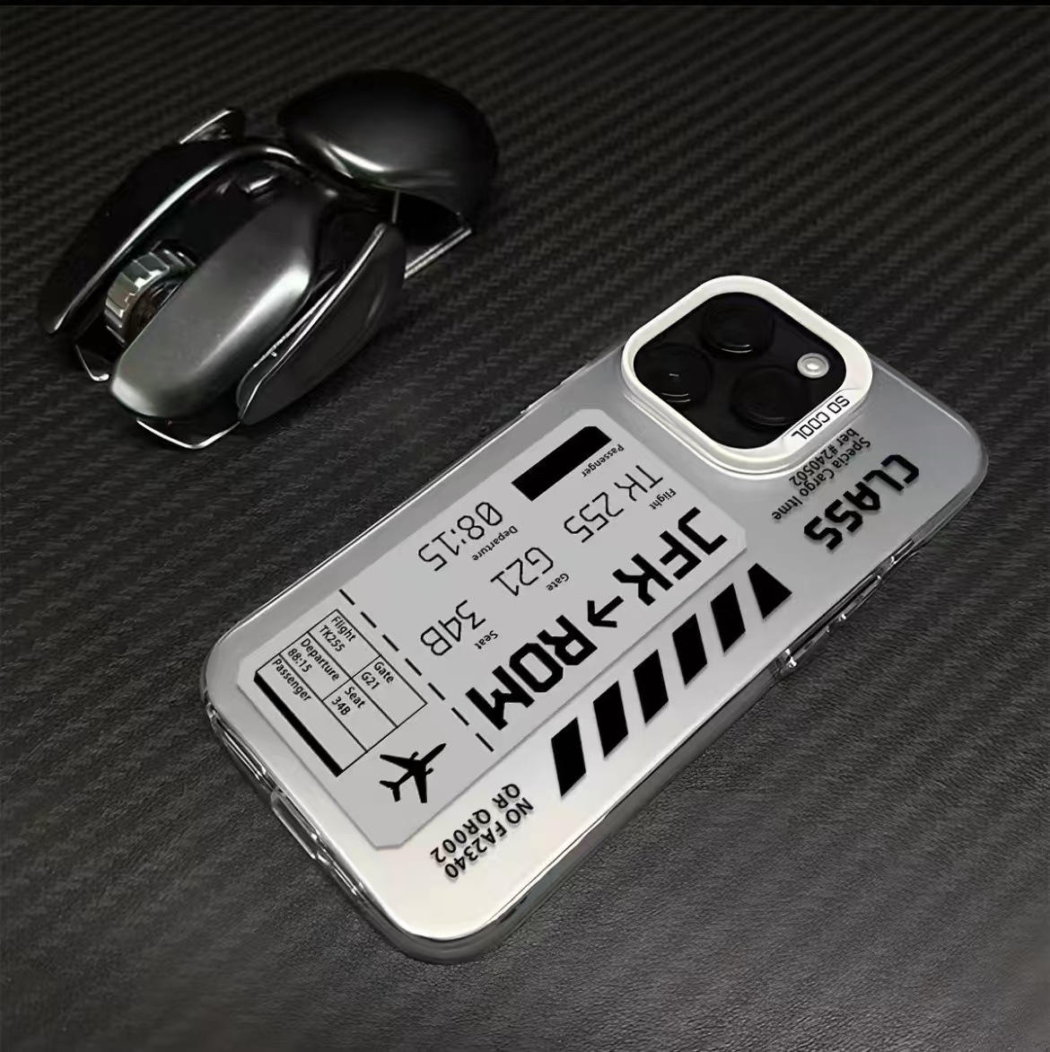 Etiqueta de embarque de la marca de moda para funda para teléfono móvil iphone16 Apple 15promax/14 anti-caída 13pro12 Europa y América