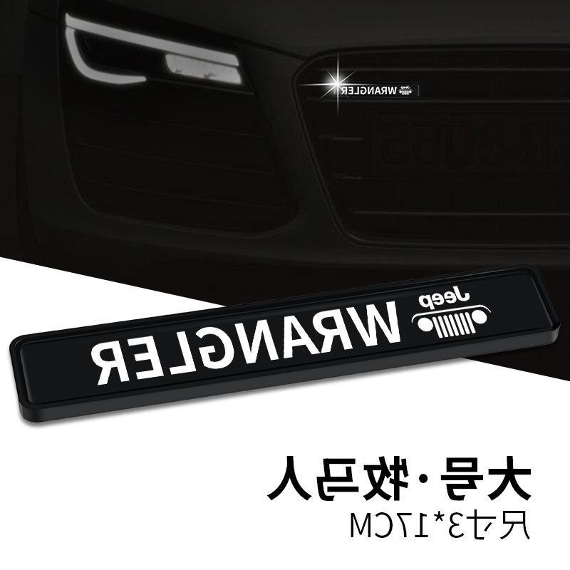 Aplicable a JEEP Shepherd coche logo LED luminoso medio neto modificación de la luz luminosa logo valla frontal Decoración