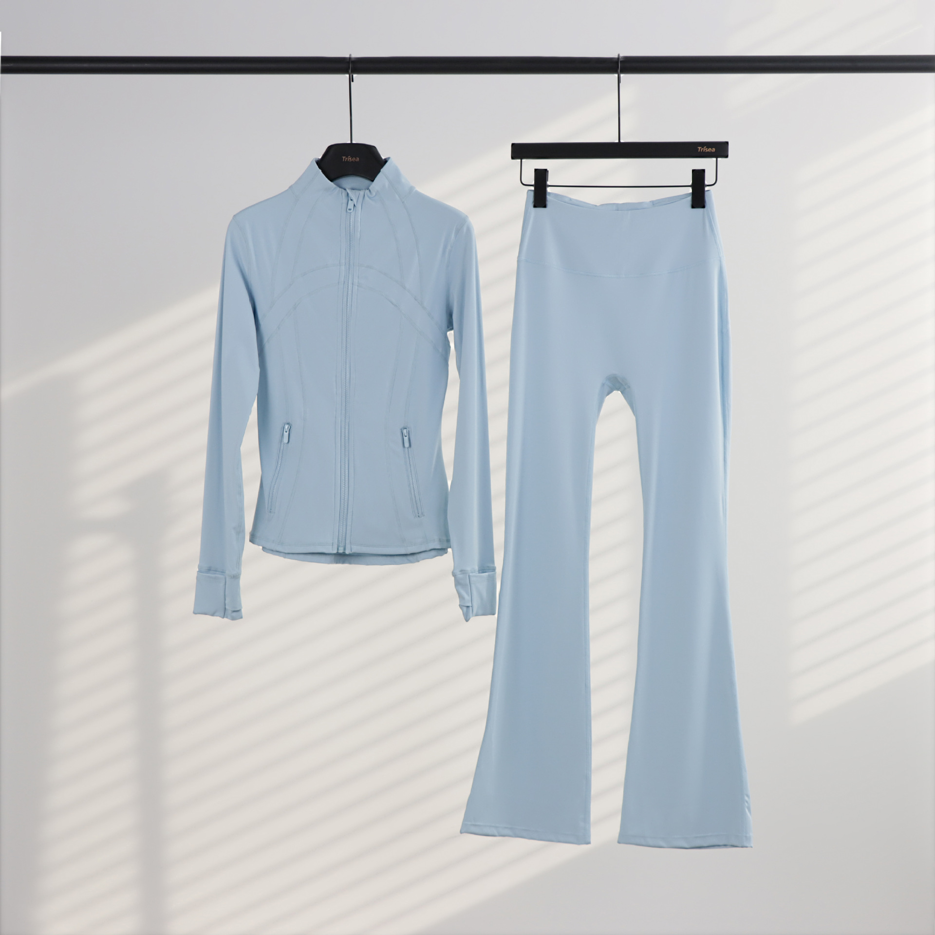 LULU chaqueta de cuello de喇叭 con cremallera, chaqueta de cuerpo, chaqueta de yoga elástica, mujer
