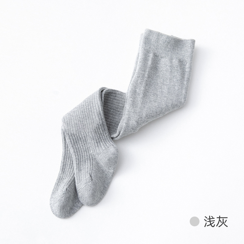 Pantimedias para niños, leggings para niñas de color sólido de doble aguja, leggings para bebés de alta elasticidad de primavera y otoño, pantimedias para bebés