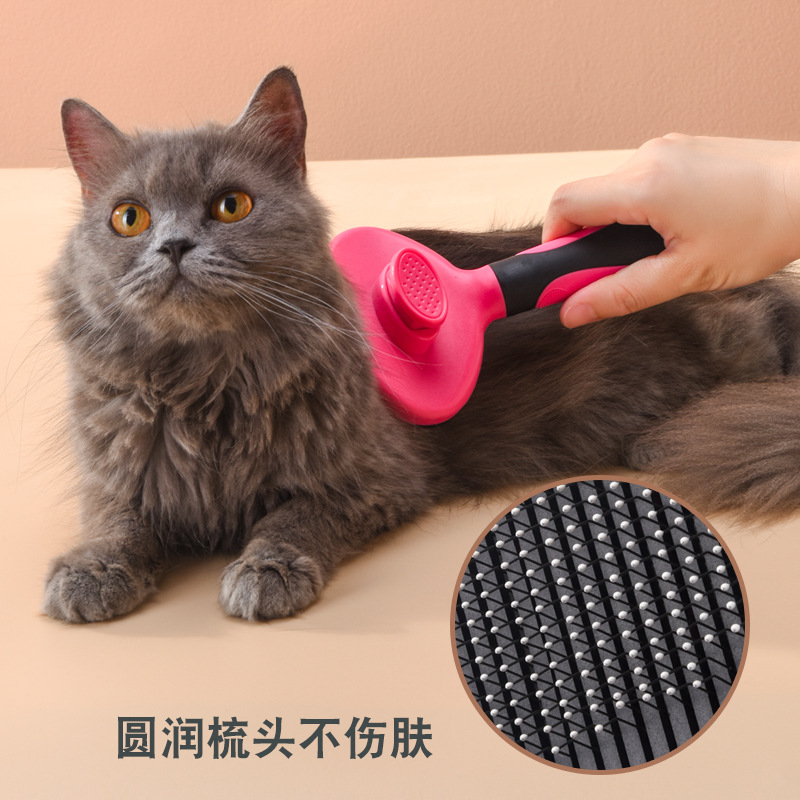 Eisenwell peine para mascotas peine de aguja para eliminar el cabello flotante artefacto de pelo de gato limpiador de pelo de perro peine de perro peine de cepillo de pelo