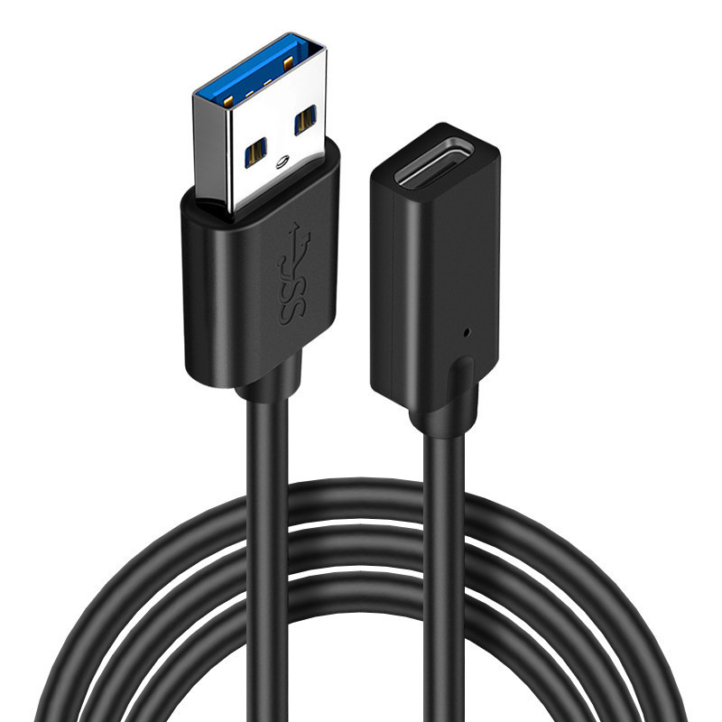 USB to Type-C Female 3.0 Fast Charging Data Transfer Cable Is Suitable for Connecting Laptops to External Hard Drives