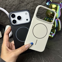 柔润磁吸适用iPhone17pro手机壳磨砂肤感苹果16pro简约防摔保护套
