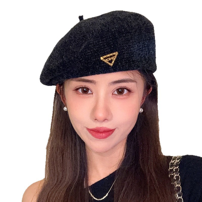 秋冬新款帽子女复古贝雷帽大头围显脸小画家帽韩版休闲百搭前进帽|undefined