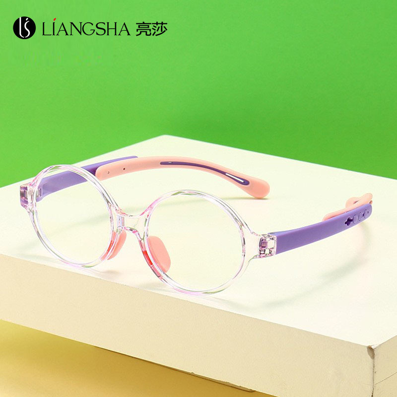 goods in stock wholesale transparent children silica gel Eyes shelf TR myopia Frame pupil correct fashion Eyeglass frame